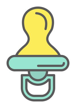 Bebek emziği çizgisi simgesi. doğrusal tasarım.