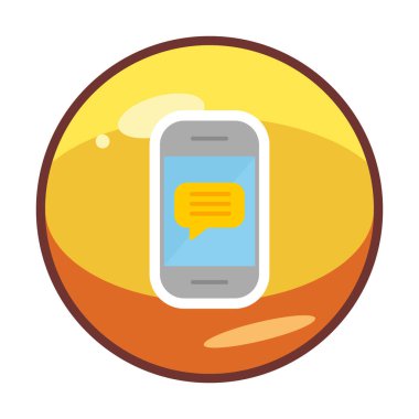 Sohbet ikonu vektör çizimi. Telefon İletisi                          