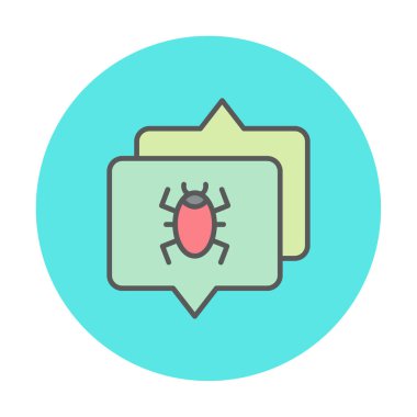 Basit konuşma balonu simgesi, vektör illüstrasyonu