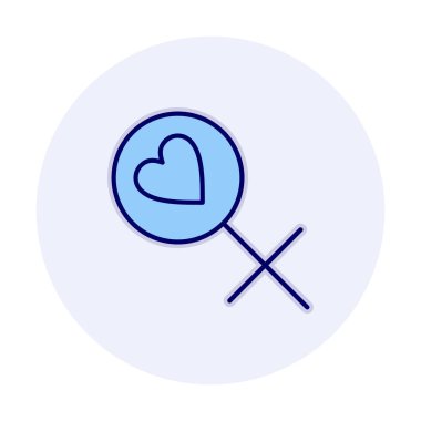 Kadın Sembol ikonu vektör illüstrasyonu