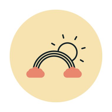 Basit Gökkuşağı simgesi, vektör illüstrasyonu