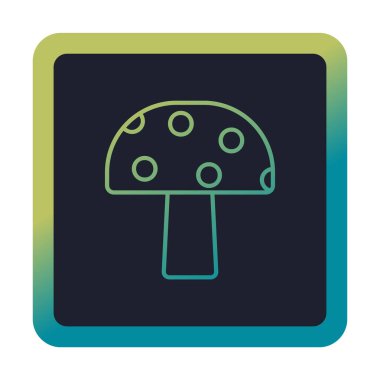 İzole edilmiş arkaplanda mantar simgesi