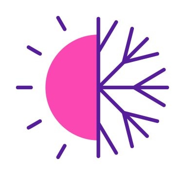 Hava durumu simgesi, vektör illüstrasyonu 