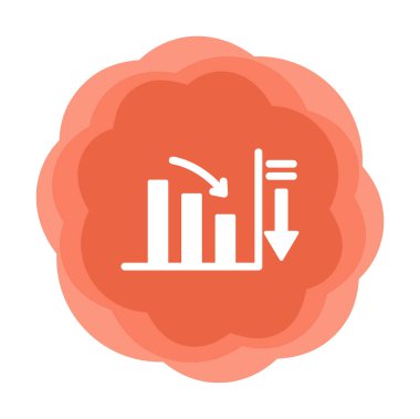 Basit grafik simgesi, vektör illüstrasyonunu azalt