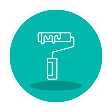 Modern Paint Roller simgesinin vektör çizimi              
