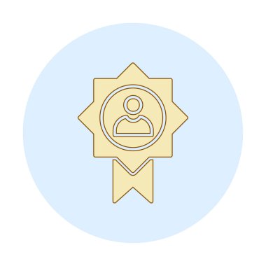 Başarı, ödül, madalya ikonu, vektör illüstrasyonu