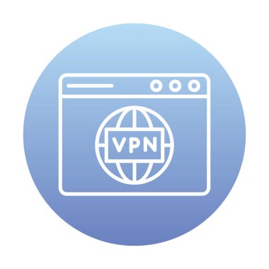 küresel vektör illüstrasyonlu ağ Vpn sunucusu 