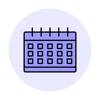 Takvim web simge vektör çizim