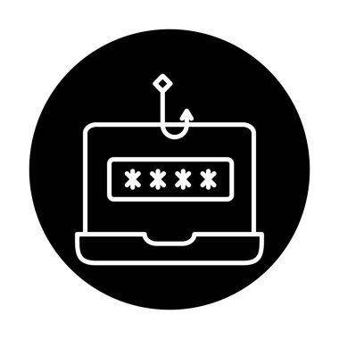 Basit Phishing simgesi, düz tasarım illüstrasyon