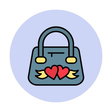 el çantası web simgesi, vektör çizim