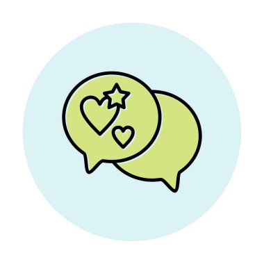 Basit konuşma balonu simgesi, vektör illüstrasyonu