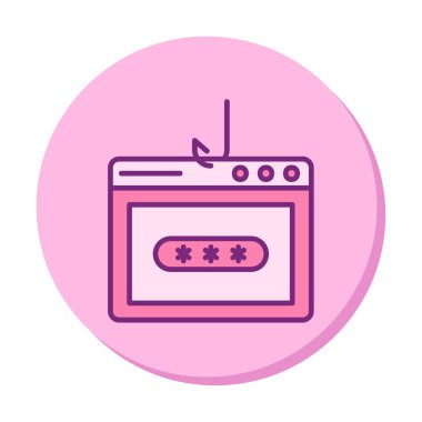 Basit Parola Kopyalama simgesi, vektör illüstrasyonu