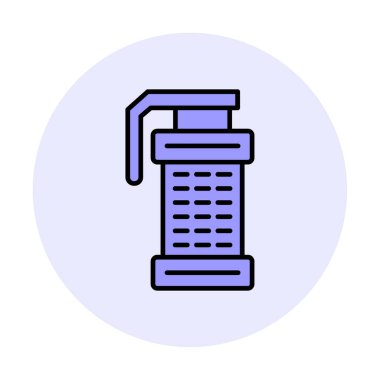 Smoke Grenade web simgesi, vektör illüstrasyonu