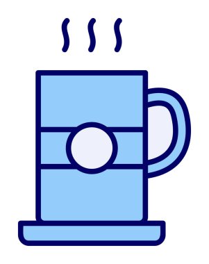 çay fincanı simgesi, vektör illüstrasyonu