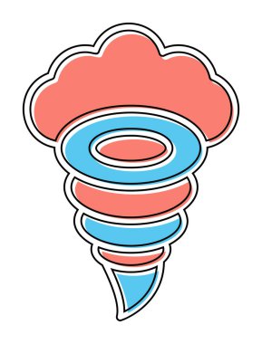 Tornado Simgesi, basit vektör illüstrasyonu