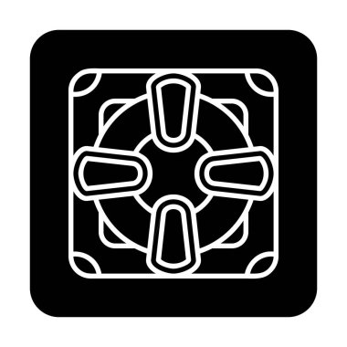 Lifesaver yassı simgesinin vektör çizimi, cankurtaran sembolü  