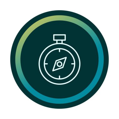 Basit düz pusula vektör çizimi