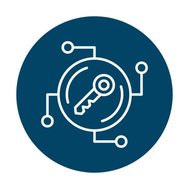 Anahtar ağ simgesi vektör illüstrasyonu 