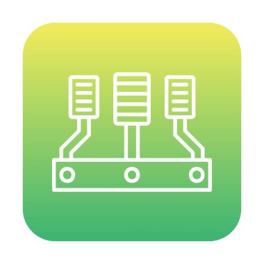 Araba Hızlandırıcı düz simgesi, vektör illüstrasyonu 