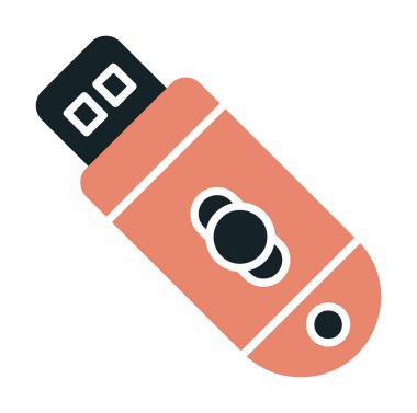 usb flash disk simgesinin vektör çizimi 