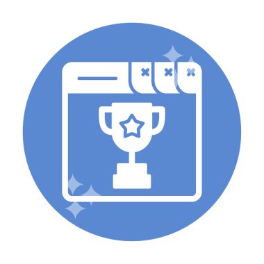 kupa ikonu vektör illüstrasyonu 