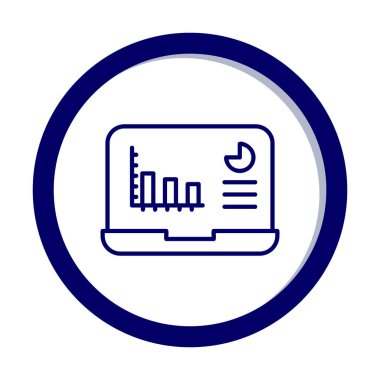 Analitik simge tasarım şablonu izole edilmiş vektör illüstrasyonu