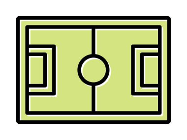Futbol sahası ikon vektör illüstrasyon tasarımı
