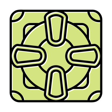 Lifesaver yassı simgesinin vektör çizimi, cankurtaran sembolü  