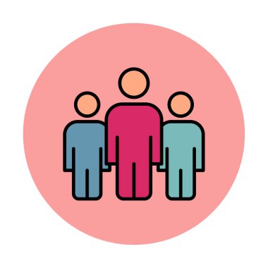 grup insan düz biçim vektör çizimi 