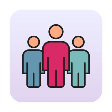 grup insan düz biçim vektör çizimi 