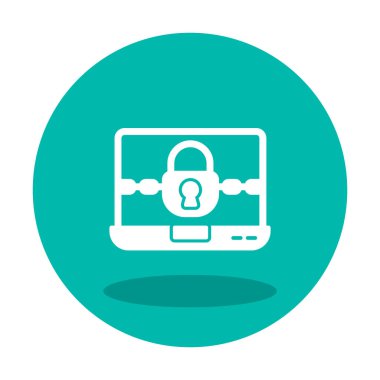 Basit düz Ransomware bilgisayar simgesi tasarımı