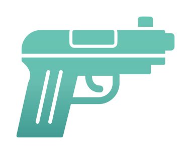 askeri tabanca ikonu vektör illüstrasyonu 