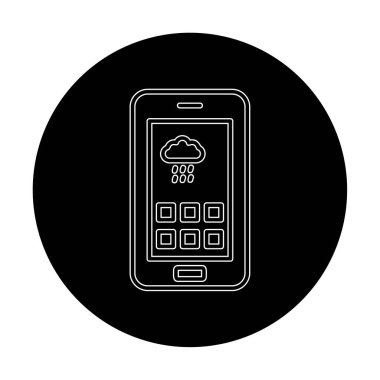 Cep telefonu web simgesi, vektör çizim