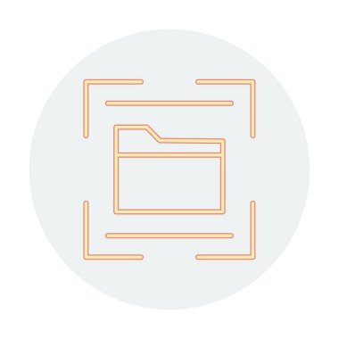 Basit Dizin Tarayıcı simgesi çizimi 