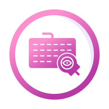 Tuş kaydedici ağ simgesi, vektör illüstrasyonu 