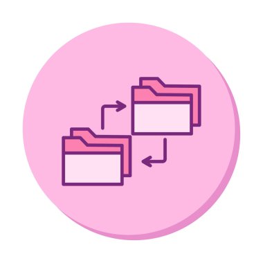 Basit Veri Kopyalama simgesi, vektör illüstrasyonu