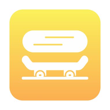 Basit kaykay simgesi, vektör illüstrasyonu