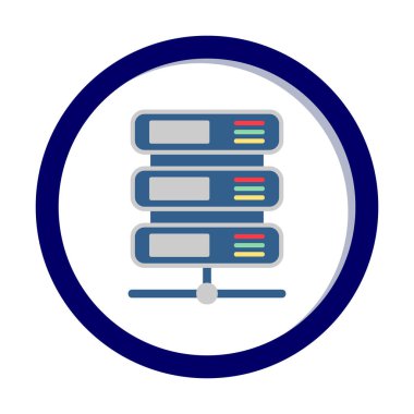 Veri sunucu simgesinin vektör illüstrasyonu 