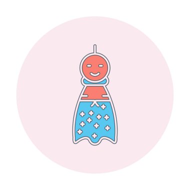 Teru Teru Bozu simgesi, vektör çizimi