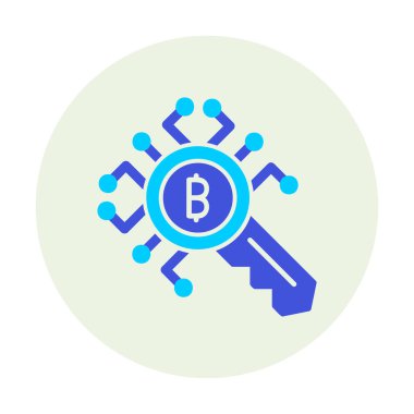 Basit Şifreleme Anahtarı simgesi. vektör 