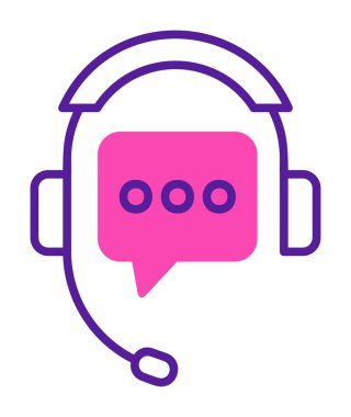 Basit Destek Hizmetleri simgesi, vektör illüstrasyonu