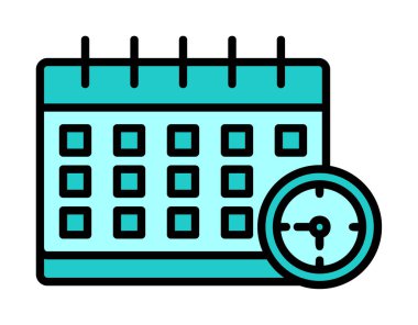 Takvim simgesi. Son teslim tarihi simgesi, vektör illüstrasyon tasarımı