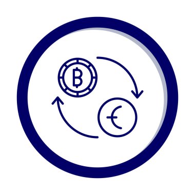 para birimi değişim simgesi, vektör illüstrasyonu