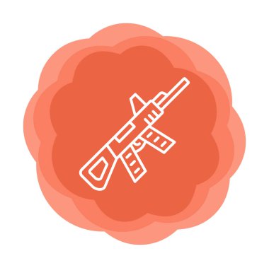 Makine Tüfeği vektör illüstrasyonu