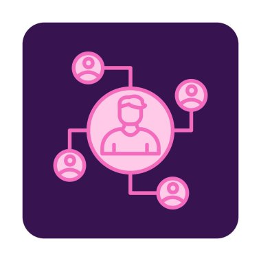 Basit düz sosyal ağ simgesi işareti