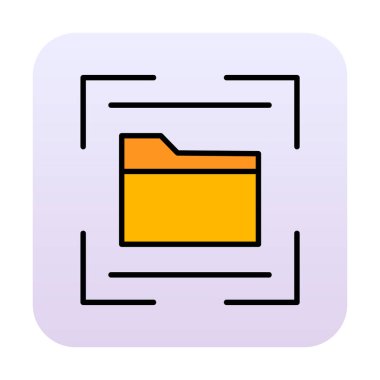 Basit Dizin Tarayıcı simgesi çizimi 