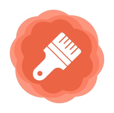 fırça ağ ikonu vektör illüstrasyonu