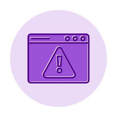 Basit Web Uyarı simgesi, vektör illüstrasyonu