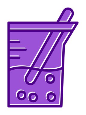 Beaker modern simgesinin vektör illüstrasyonu                          