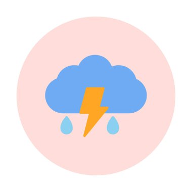 Gök gürültüsü simgesi vektör illüstrasyon tasarımı